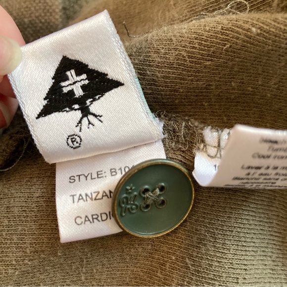 [LRG] Tanzanita Rasta Button Down 420 Embroidery Cotton Cardigan Sweater size L - Picture 13 of 13